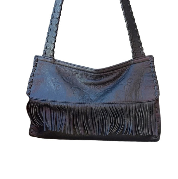 Fringe Embossed Leather Fossil Bag EUC ❤️ - Picture 6 of 16